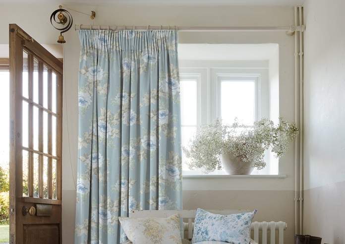 Shabby Chic by Rachel Ashwell Royal Bouquet, Blue - Made to Measure Curtains - Image 3